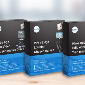 Ảnh đại diện khóa học làm video chuyên nghiệp 3 trong 1 bao gồm kỹ năng quay phim, viết lời thuyết minh và dựng phim.