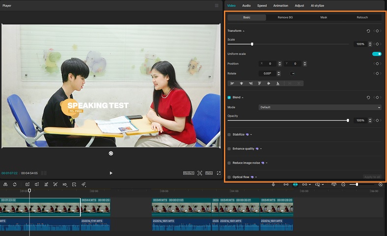 Minh họa cách sử dụng tính năng Keyframe miễn phí để tạo hiệu ứng zoom trong CapCut PC.