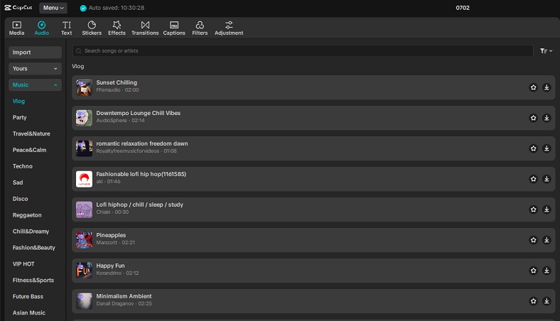 Các tính năng âm thanh AI như giảm tiếng ồn yêu cầu gói Pro trong CapCut PC.
