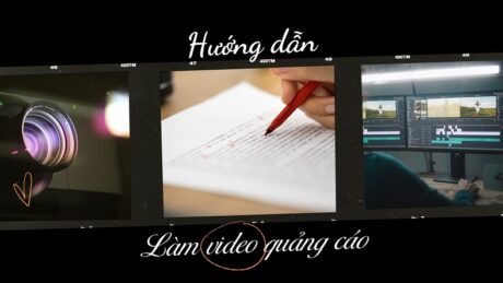 Hình ảnh mô tả quy trình các bước làm video quảng cáo chuyên nghiệp, từ chiến lược, kịch bản, sản xuất, hậu kỳ đến phân phối.